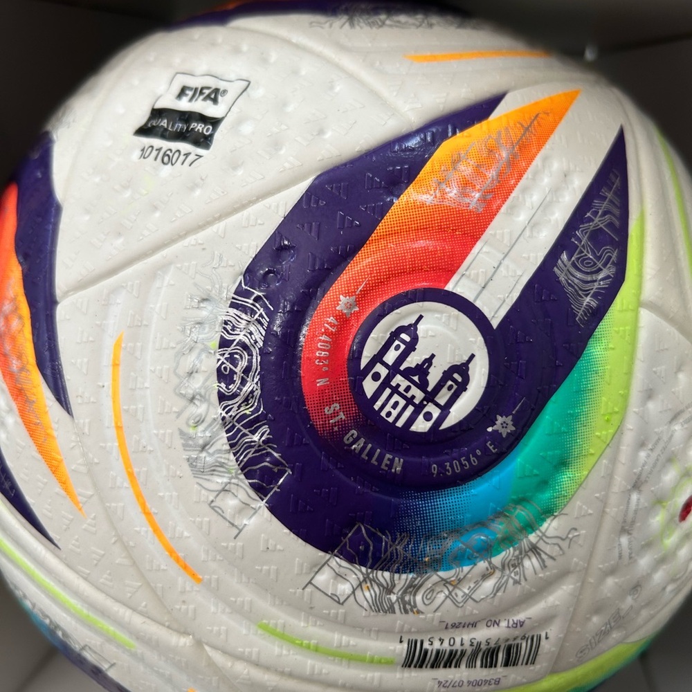 New Adidas Women’s Euro 25 Pro Match Soccer Ball Size 5 Style JH1261 Authentic - Picture 2 of 6